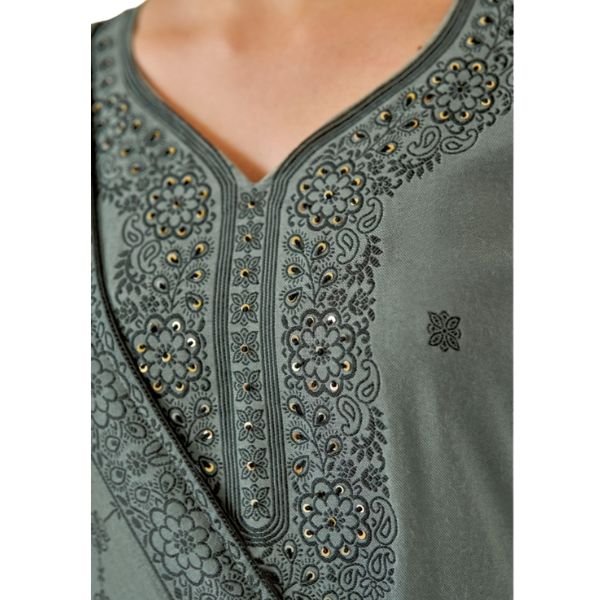 Elegant Beige Embroidered Women’s Salwar Kameez Set with Matching Dupatta - Image 11