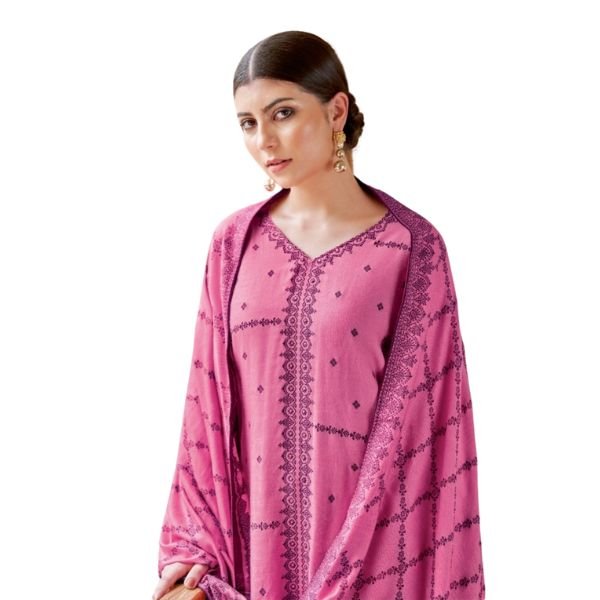 Elegant Beige Embroidered Women’s Salwar Kameez Set with Matching Dupatta - Image 8