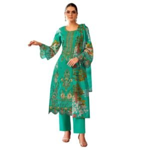 Light Green Ethnic Printed Lawn Suit