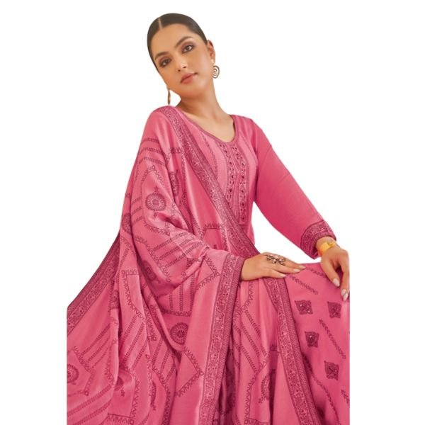 Elegant Beige Embroidered Women’s Salwar Kameez Set with Matching Dupatta - Image 9