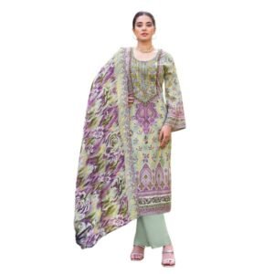 Vibrant Multicolor Floral Lawn Suit with Digital Printed Dupatta