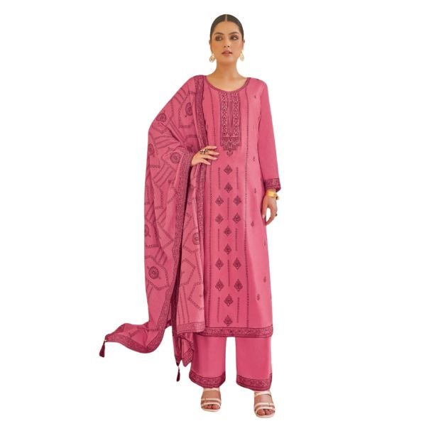 Elegant Beige Embroidered Women’s Salwar Kameez Set with Matching Dupatta - Image 10